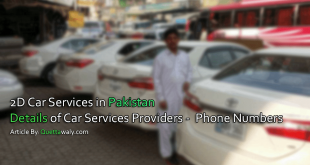 2D Car Services in Pakistan (Details of Car Services Providers) 'Phone Numbers'