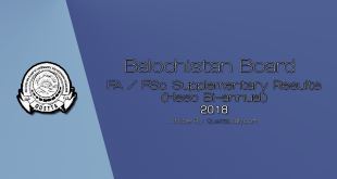 Balochistan Board - FA FSc Supplementary Results (Hssc Biannual) 2018