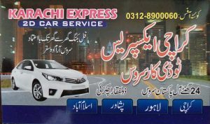 Karachi Express 2D Car Service Quetta to Peshawar