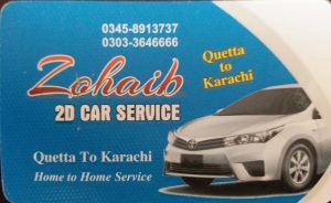 Zohaib 2D car service Quetta to Karchi