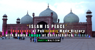 "ISLAM IS PEACE" : Thousands of Pakistanis Made History with Human Image of Christchurch Mosque