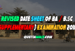 Revised Date Sheet of BA / B.Sc (Supplementary) Examination 2018
