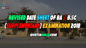 Revised Date Sheet of BA / B.Sc (Supplementary) Examination 2018