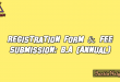 Registration Form & Fee Submission: B.A (Annual) Examination 2017-19
