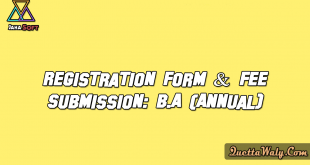 Registration Form & Fee Submission: B.A (Annual) Examination 2017-19