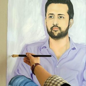 Atif Aslam Singer Sketch by Basira Shahwani